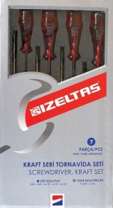 İZELTAŞ 4100 Kraft Tornavida Seti 7 Parca
