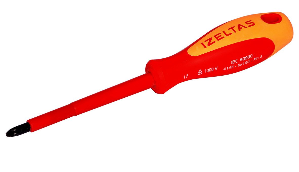 İZELTAŞ 1000V İzoleli Elektrikci Yıldız Uclu Tornavida