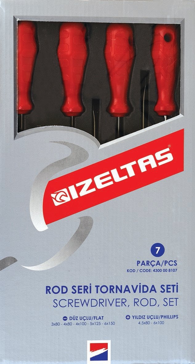 İZELTAŞ 4300 Opak Tornavida Seti 7 Parca