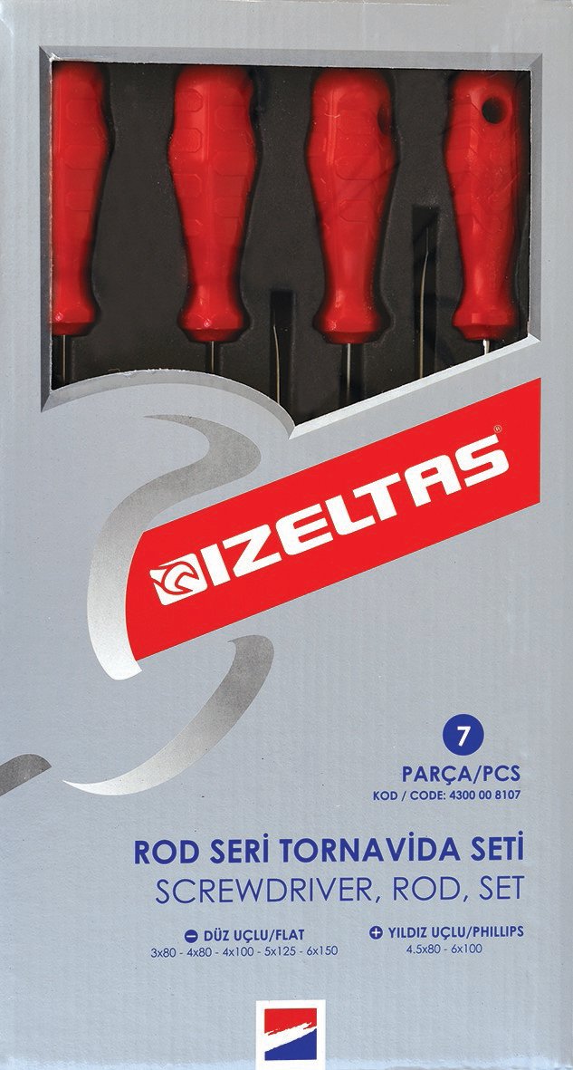 İZELTAŞ 4300 Opak Tornavida Seti 7 Parca