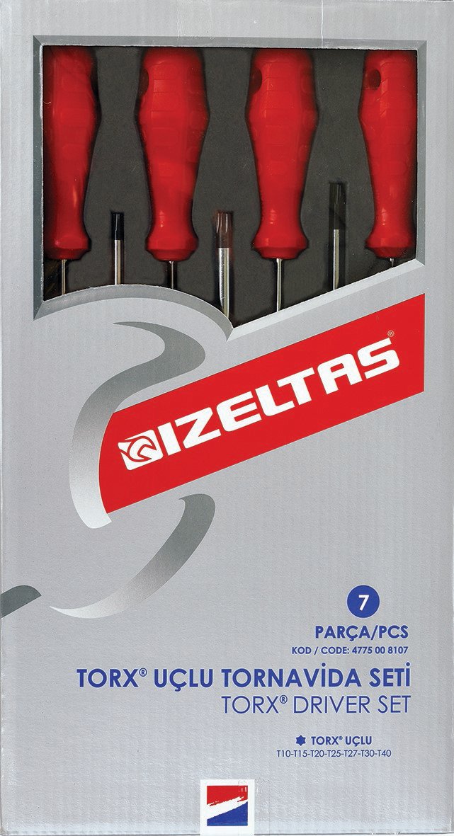İZELTAŞ Torx Uclu Tornavida Takımı 7 Parca