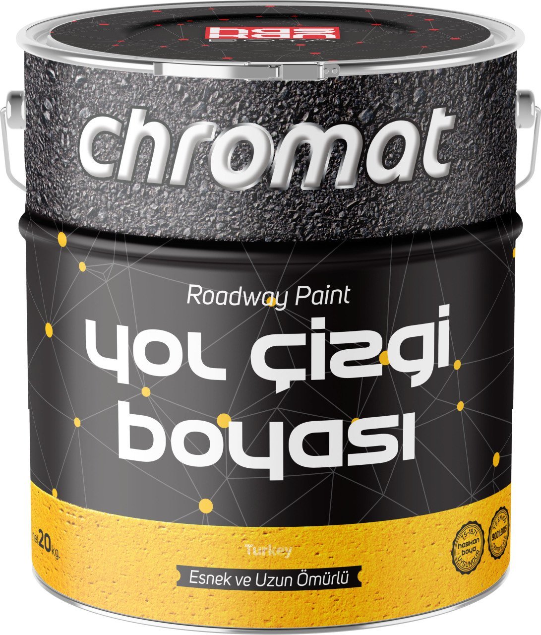 HASKAN Yol Cizgi Boyası KIRMIZI 3,5 KG / 2 LT